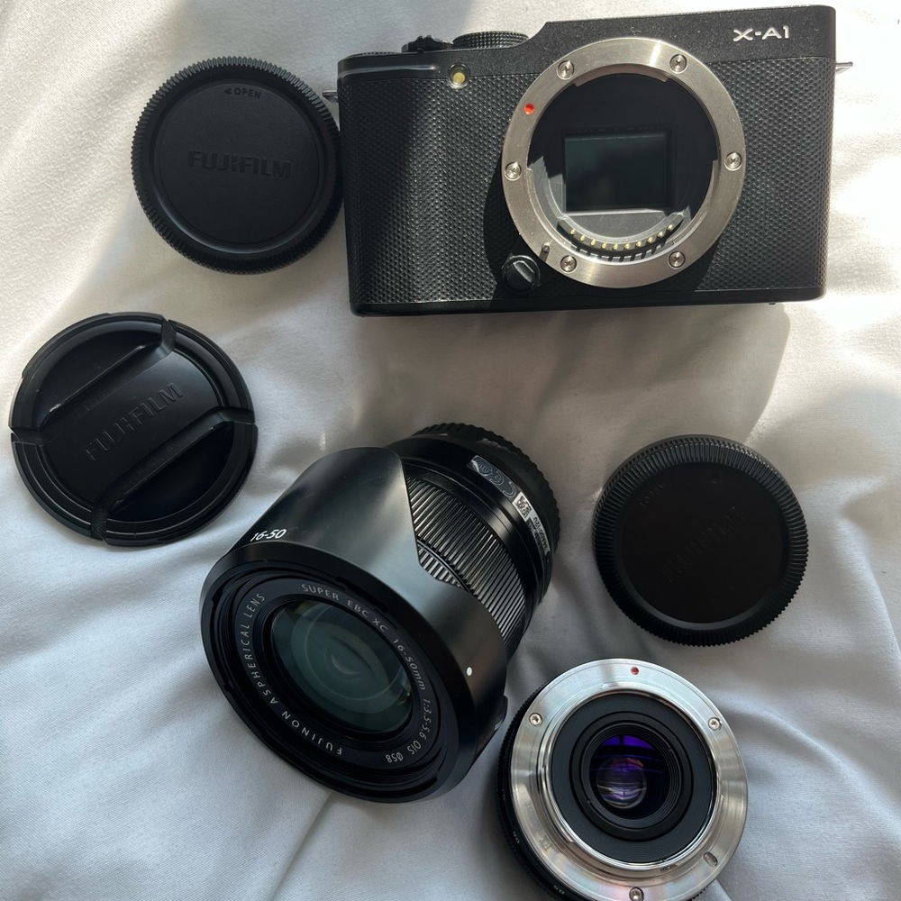 SOLD- Fujifilm X-A1 Black Camera with Dual Lens Kit